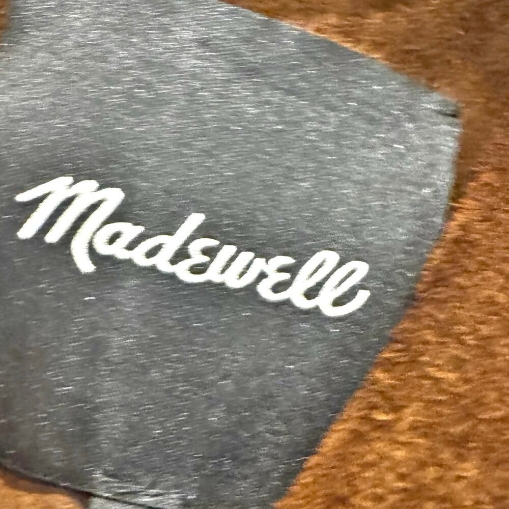 Madewell Suede Boxy-Crop Jacket In Dark Roast Suede Size XL NWT - Picture 10 of 12